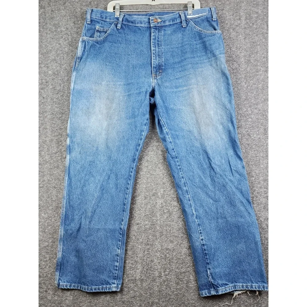 Dickies Carpenter Jeans Mens 40x30 Blue Medium‎ Wash Utility Workwear Pants